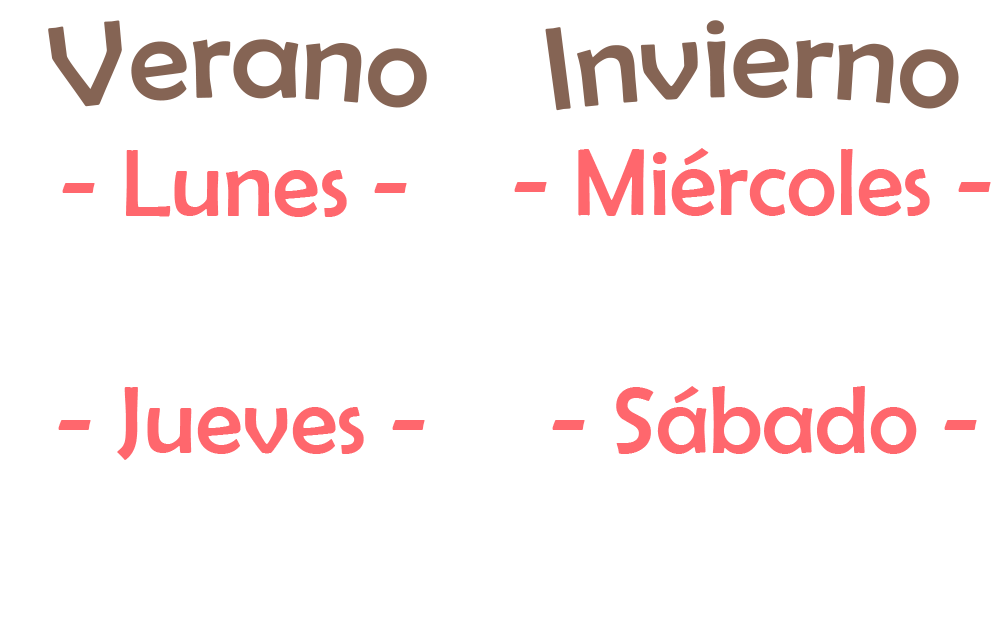Horario de clases grupales